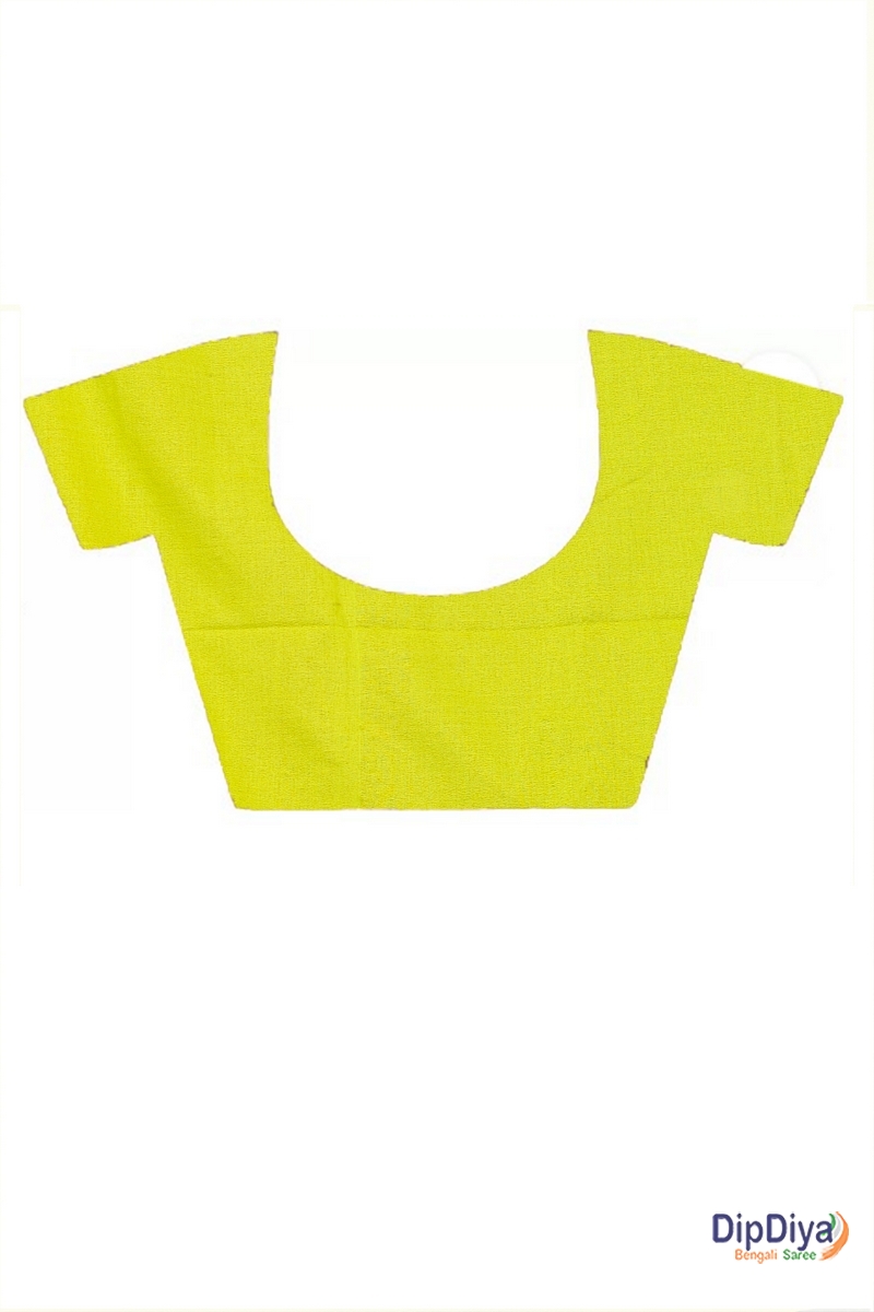 Lime Green Pure Cotton Parama Embroidery Handloom saree (284)